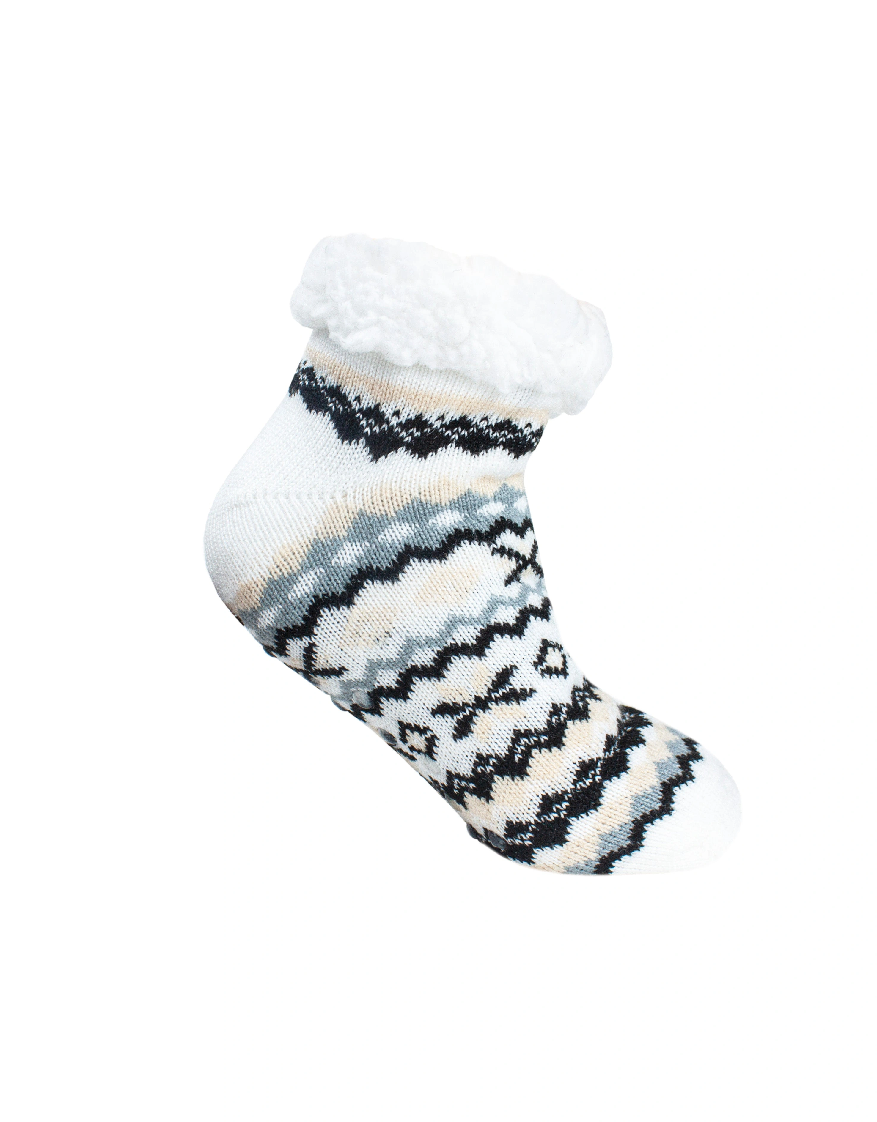 Elsa's Cozy Cream Fairisle Ankle Socks – Winter Wonderland Warmth