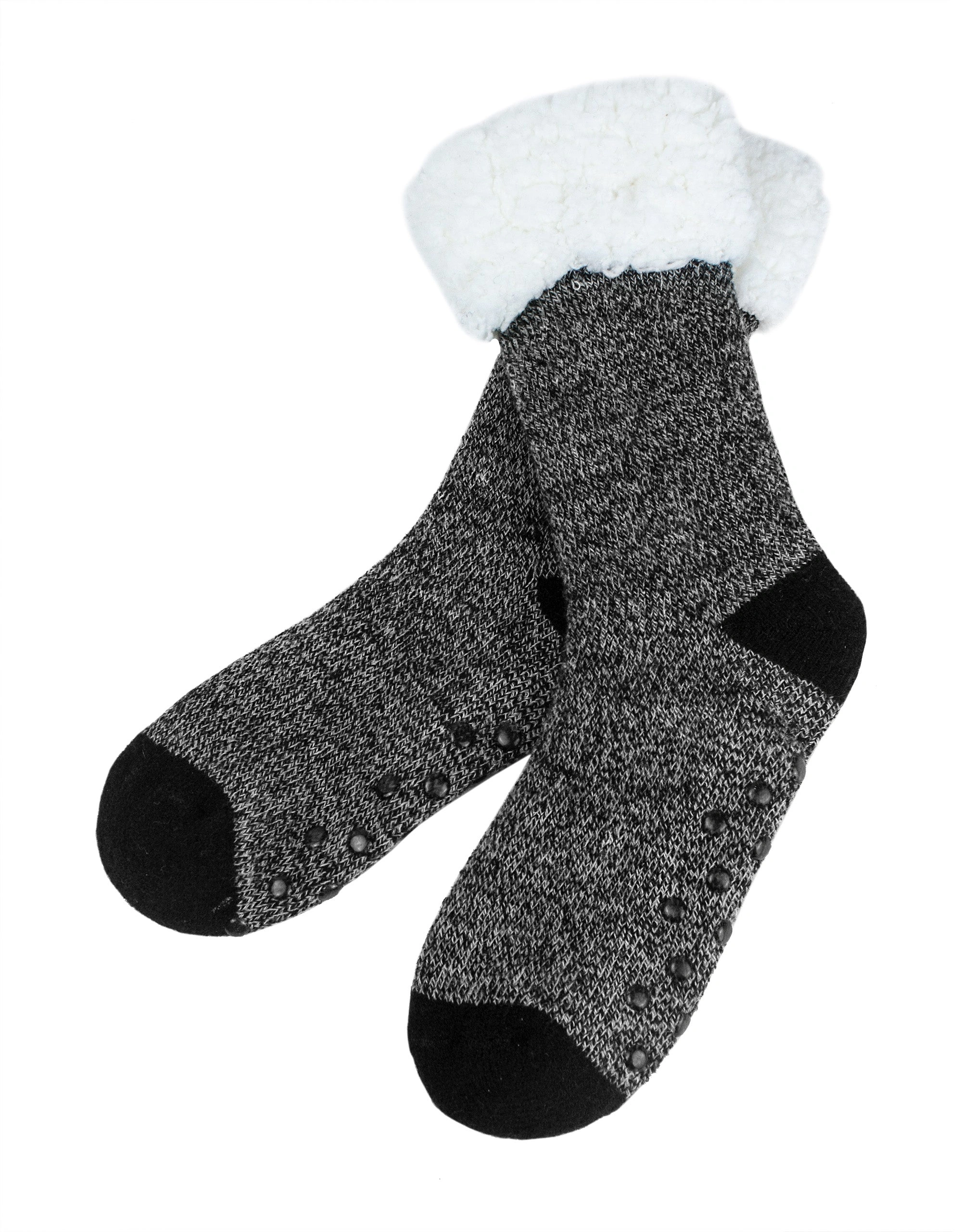 Cozy Feet Ahead Black Sherpa Boot Socks Winter Ready Warmth & Style
